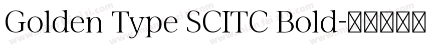 Golden Type SCITC Bold字体转换